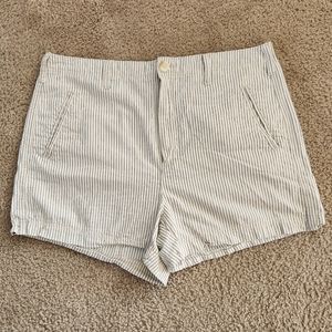 American Eagle Hi Rise Striped Shorts